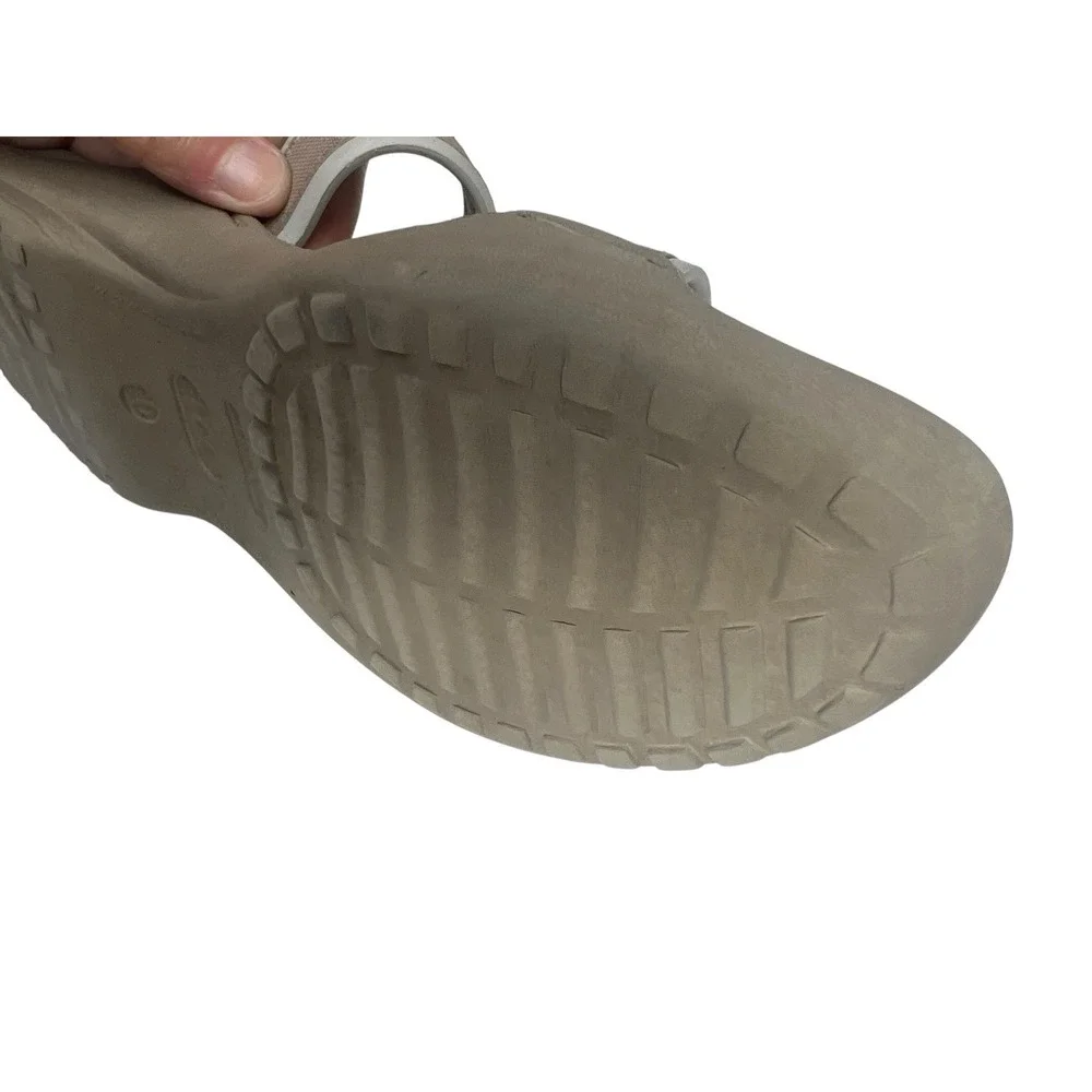 Crocs Patra Double Strap Slip On Sandals Khaki / Pearl Women's Size 10
